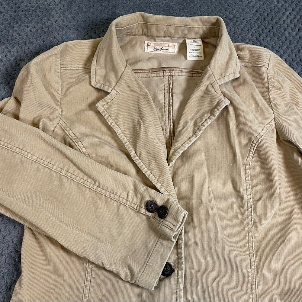 Vintage Levi‎ Strauss Women's Corduroy Jacket Tan Blazer Size XL Classic